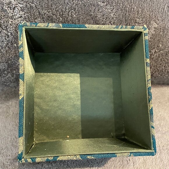 Katherine's Collection Vintage Gree Satin & Cream Lace Jewellery/Trinket Box - Picture 7 of 8